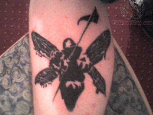 Black Ink Linkin Park Soldier Tattoo